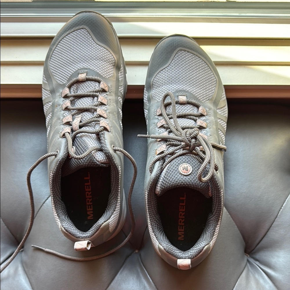 Merrell Gray Athletic Shoes with Sturdy Design